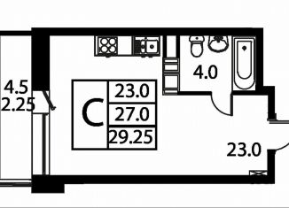 Квартира на продажу студия, 29.3 м2, Домодедово