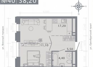 Продам 1-комнатную квартиру, 38.2 м2, Казань, улица Шишкина, 3