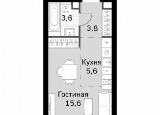 Продам квартиру студию, 28.6 м2, Москва, метро Беговая