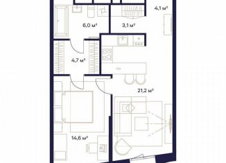 Продажа 1-комнатной квартиры, 54.5 м2, Москва, ЖК Союз, к3, район Ростокино