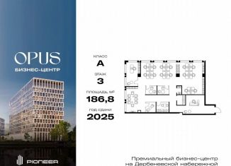 Продажа офиса, 186.8 м2, Москва, Дербеневская улица, 1, Даниловский район