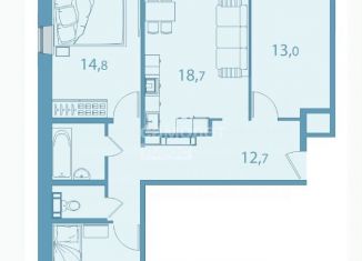 Продается 4-ком. квартира, 82 м2, Томск, Нижне-Луговая улица, 85Б