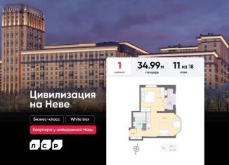 Продается 1-ком. квартира, 35 м2, Санкт-Петербург