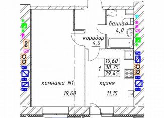 1-ком. квартира на продажу, 39.5 м2, Ярославская область