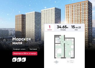 Продается 1-ком. квартира, 34.7 м2, Санкт-Петербург