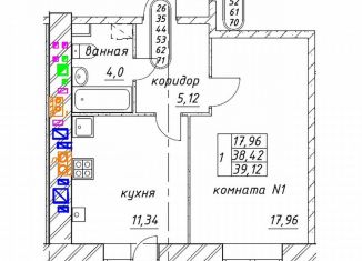 Продаю 1-ком. квартиру, 39.1 м2, Ярославская область