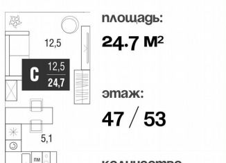 Продается квартира студия, 24.6 м2, Москва, проезд Серебрякова, 11к2, ЖК Сильвер