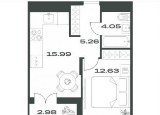 Продам 1-ком. квартиру, 40.9 м2, Тульская область