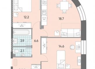 Продажа 2-ком. квартиры, 58.1 м2, Москва, жилой комплекс Зиларт, 18/19/27, станция ЗИЛ