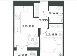 Продается 1-комнатная квартира, 40.9 м2, Тульская область