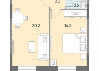 Продам однокомнатную квартиру, 39.8 м2, Москва, жилой комплекс Зиларт, 18/19/27, станция ЗИЛ