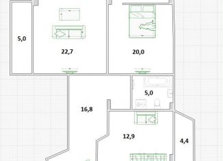 Продажа 3-ком. квартиры, 77.4 м2, Новосибирск, улица Дуси Ковальчук, ЖК Уют