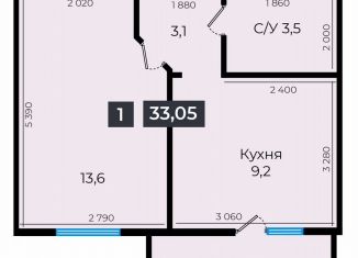 Продается 1-ком. квартира, 33.1 м2, Ставрополь, улица Южный Обход, 53В