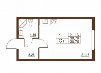 Продажа квартиры студии, 30.8 м2, Санкт-Петербург, Московское шоссе, 262к1