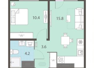 Продаю 1-комнатную квартиру, 34.8 м2, Екатеринбург, Кировский район