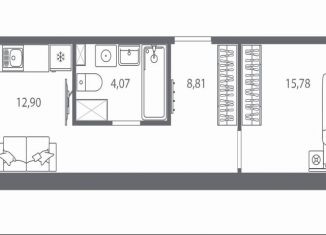 Продажа 1-комнатной квартиры, 42.6 м2, Санкт-Петербург, Калининский район