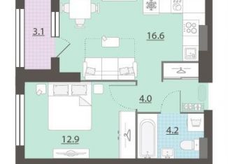 Продажа 1-ком. квартиры, 39.6 м2, Екатеринбург, метро Динамо