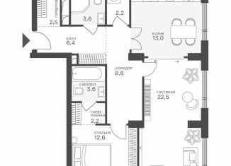 Продаю 2-комнатную квартиру, 77.2 м2, Москва, Крылатская улица, 33к1, метро Строгино