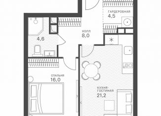 Продаю 1-комнатную квартиру, 54.3 м2, Москва, метро Строгино, Крылатская улица, 33к1