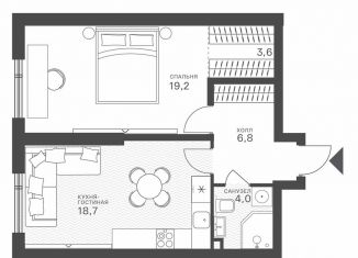 Продажа однокомнатной квартиры, 52.3 м2, Москва, район Крылатское, Крылатская улица, 33к1