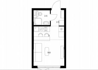 Продается квартира студия, 19.8 м2, Мытищи, жилой комплекс Яуза Парк, к9