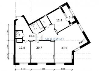 Продается 3-комнатная квартира, 112.4 м2, Нижегородская область, улица Владимира Высоцкого, 1