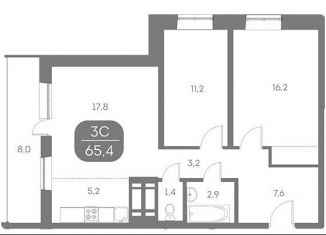 Продажа 3-ком. квартиры, 65.4 м2, Новосибирск, Междуреченская улица, 5/2