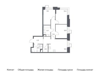 Продаю 3-комнатную квартиру, 69.1 м2, Москва, многофункциональный комплекс Тропарево Парк, к2.4