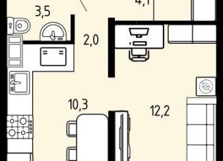 Продажа 1-ком. квартиры, 35.5 м2, Курган, Западный район, улица Бажова, 132