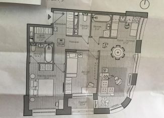 Продаю 3-ком. квартиру, 77 м2, Казань, улица Алексея Козина, 2, ЖК Савин Хаус