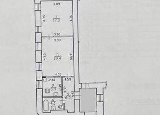 Продается двухкомнатная квартира, 52.7 м2, Санкт-Петербург, Фурштатская улица, 48, Фурштатская улица