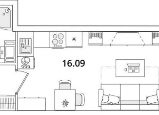 Квартира на продажу студия, 25.4 м2, Санкт-Петербург, Калининский район