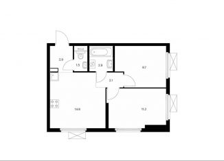 Продаю 2-комнатную квартиру, 45.1 м2, Котельники, ЖК Кузьминский Лес