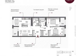 Продажа трехкомнатной квартиры, 83 м2, Новосибирск, Красный проспект, 220