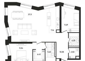 Продаю 2-комнатную квартиру, 96.1 м2, Москва, станция Белорусская, жилой комплекс Репаблик, к2.3