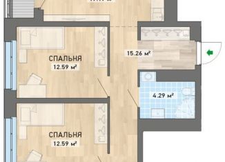 Продается трехкомнатная квартира, 84.2 м2, Свердловская область