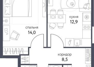Продается однокомнатная квартира, 40 м2, Москва, ЖК Сиреневый парк, Тагильская улица, 4В