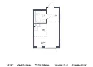 Квартира на продажу студия, 21.7 м2, посёлок Мирный, жилой комплекс Томилино Парк, к6.3