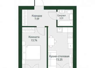 Продаю однокомнатную квартиру, 38.1 м2, Екатеринбург, Ленинский район