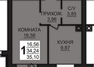 Продается 1-комнатная квартира, 35.1 м2, Ивановская область