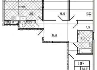 Продается 3-ком. квартира, 108.4 м2, Санкт-Петербург, Петровский проспект, 22к2, ЖК Фамилия