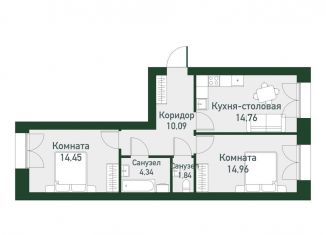 Продаю 2-комнатную квартиру, 58.7 м2, Екатеринбург, метро Чкаловская