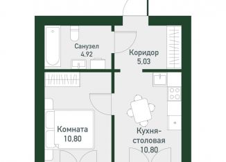 Продается 1-комнатная квартира, 32.9 м2, Екатеринбург, Ленинский район