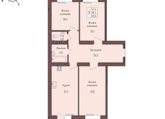 Продажа трехкомнатной квартиры, 83.6 м2, Орловская область