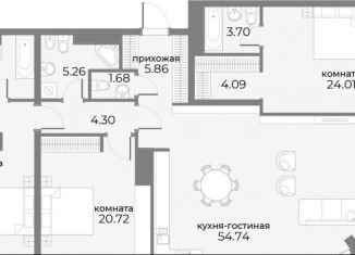 Продам трехкомнатную квартиру, 190.7 м2, Москва, метро Краснопресненская