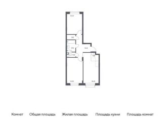 Продается 2-комнатная квартира, 62.4 м2, поселение Рязановское, улица Уточкина, 8к1, ЖК Алхимово