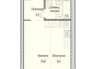 Продается квартира студия, 26.3 м2, село Первомайский, жилой комплекс Санвилл, 5