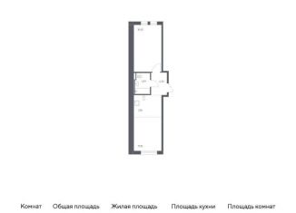 Продается двухкомнатная квартира, 44.4 м2, село Остафьево, жилой комплекс Остафьево, к22