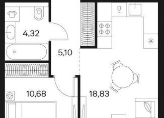 Продается однокомнатная квартира, 38.9 м2, Москва, Автозаводская улица, 26, Даниловский район