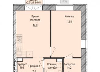 Однокомнатная квартира на продажу, 39.7 м2, село Первомайский, жилой комплекс Санвилл, 5